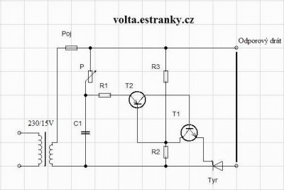 Řezačka polystyrenu schéma